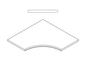 Бортик Italon Рум Блэк угл.закругленный 30 Х2 60х60