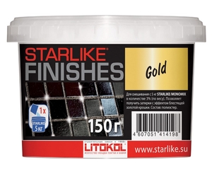 Декоративная добавка золотистого цвета STARLIKE® FINISHES  GOLD 150г