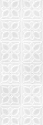 Плитка Meissen Lissabon рельеф квадраты белый 25х75