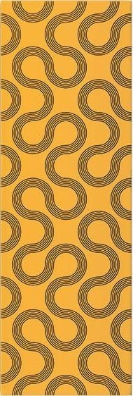 Плитка Meissen Spin Yellow-Black Geo 25х75