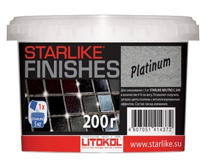 Декоративная добавка платинового цвета STARLIKE® FINISHES PLATINUM 200г