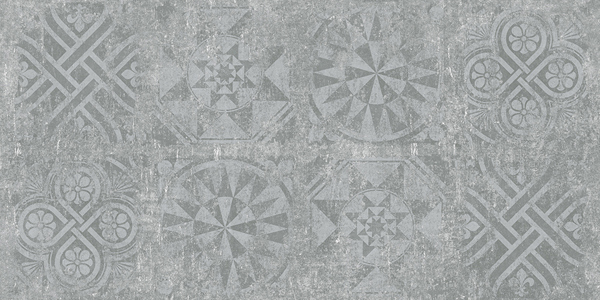 Керамогранит Cemento декор серый структурный Rett 120x60