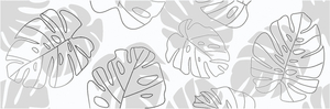Настенная вставка Cersanit Glory листья белый 25x75 А15920