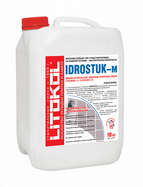 Латексная добавка для затирки IDROSTUK - M 10кг