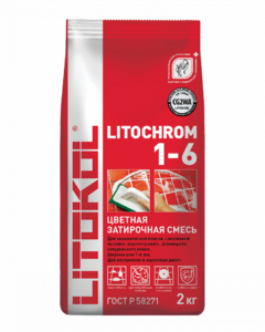 Цементная затирочная смесь LITOCHROM 1-6 C.30 жемчужно-серый 2кг