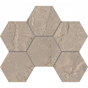 Мозаика BR02 Hexagon 25x28,5 неполированная