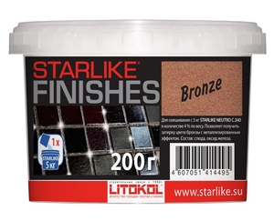 Декоративная добавка бронзового цвета STARLIKE® FINISHES  BRONZE 200г