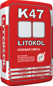 Клей для плитки для внутренних работ LITOKOL K47 (класс С0) 25кг