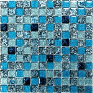 Мозаика Satin Blue (стекло) 23*23 300*300