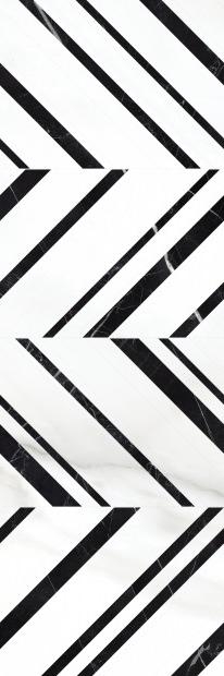 Плитка Meissen Gatsby черно-белый 25х75 Артикул: GTU441