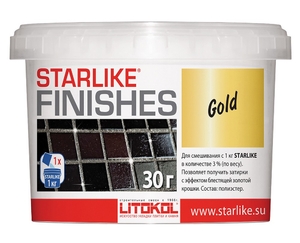 Декоративная добавка золотистого цвета STARLIKE® FINISHES  GOLD 30г