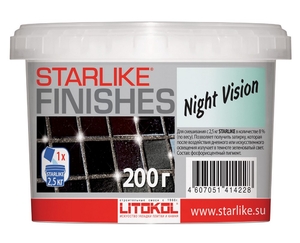 Фотолюминесцентная декоративная добавка STARLIKE® FINISHES NIGHT VISION 200г