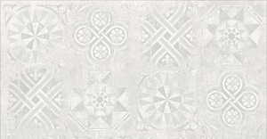 Керамогранит Cemento декор белый структурный Rett 120x60