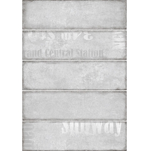Плитка настенная Сабвэй 1Д серый декор СК000032230