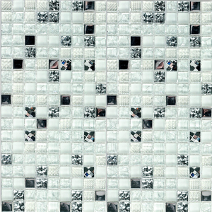 Мозаика Crystal white (стекло) 15*15 300*300